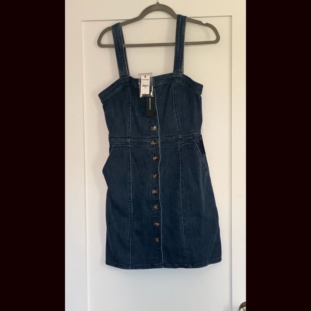 Denim mini dress